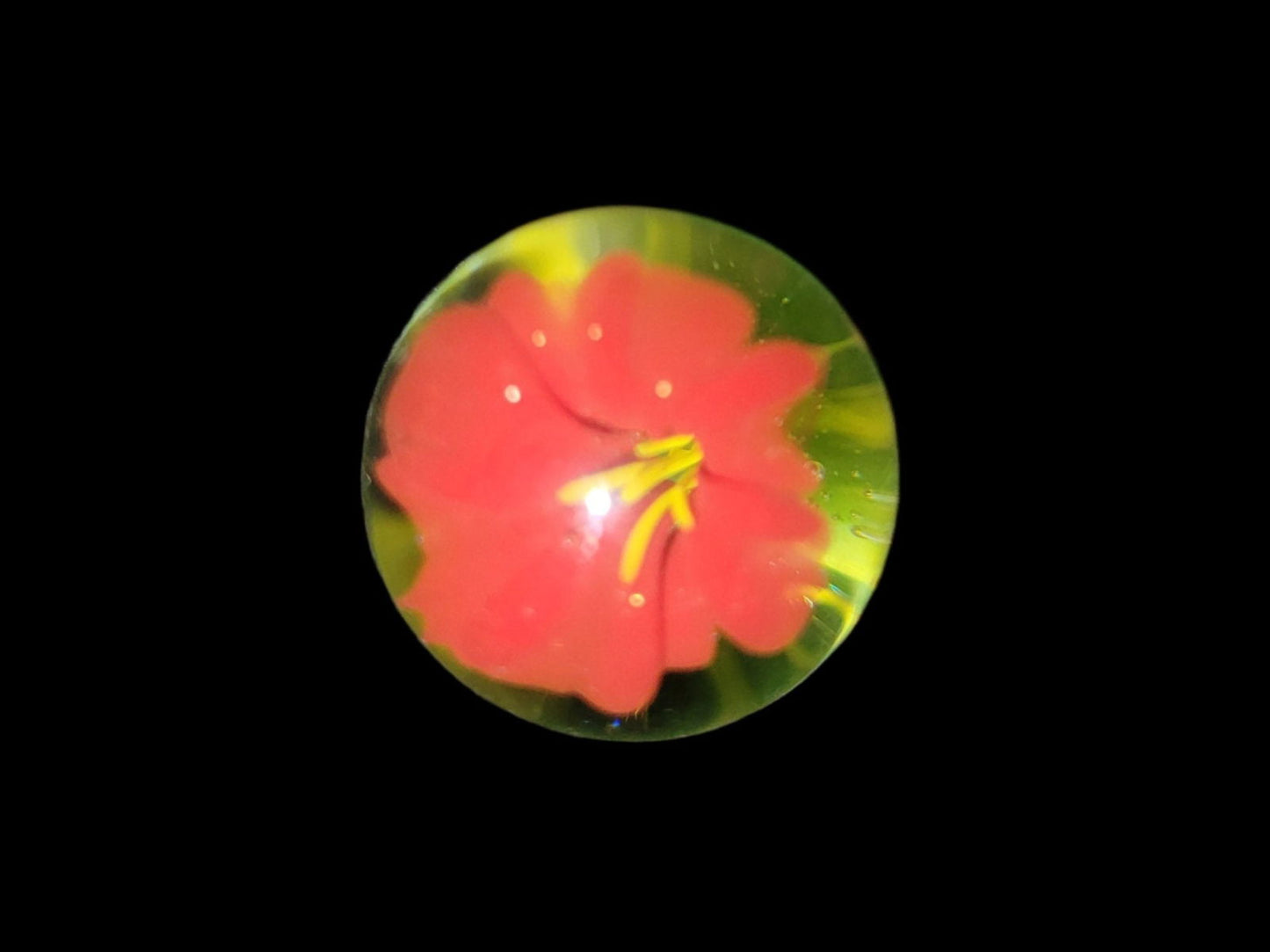 Flower Implosion Glass Marble - Handblown Glass - ALE Glass