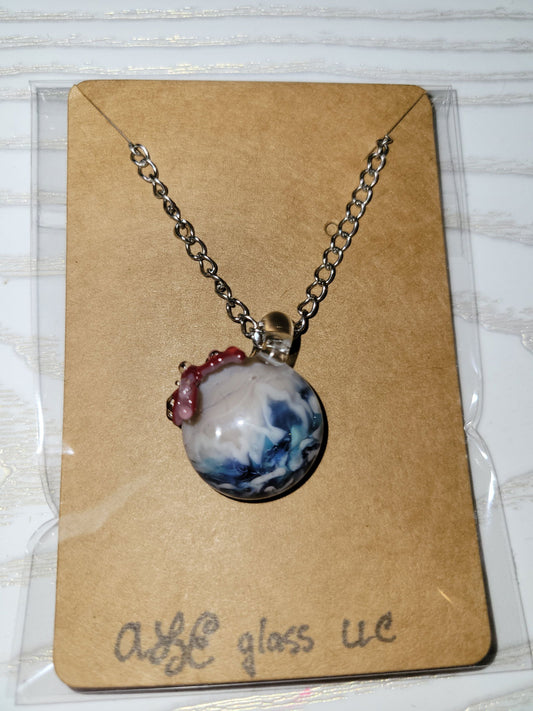 Glass Beach Necklace - Handblown Glass - ALE Glass