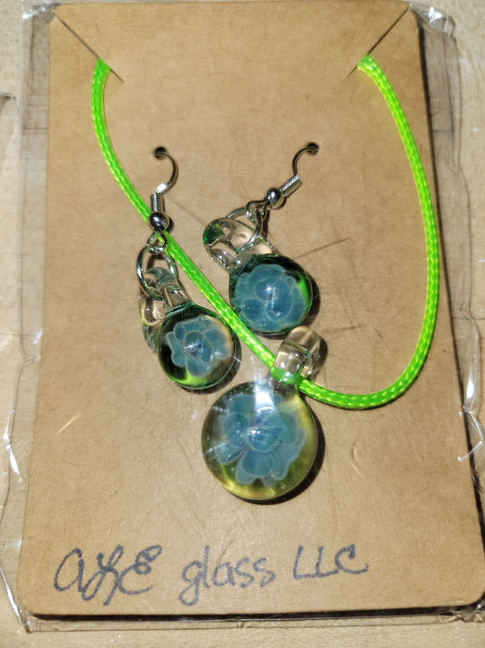 Glass Flower Implosion Jewelry - Handblown Glass - ALE Glass