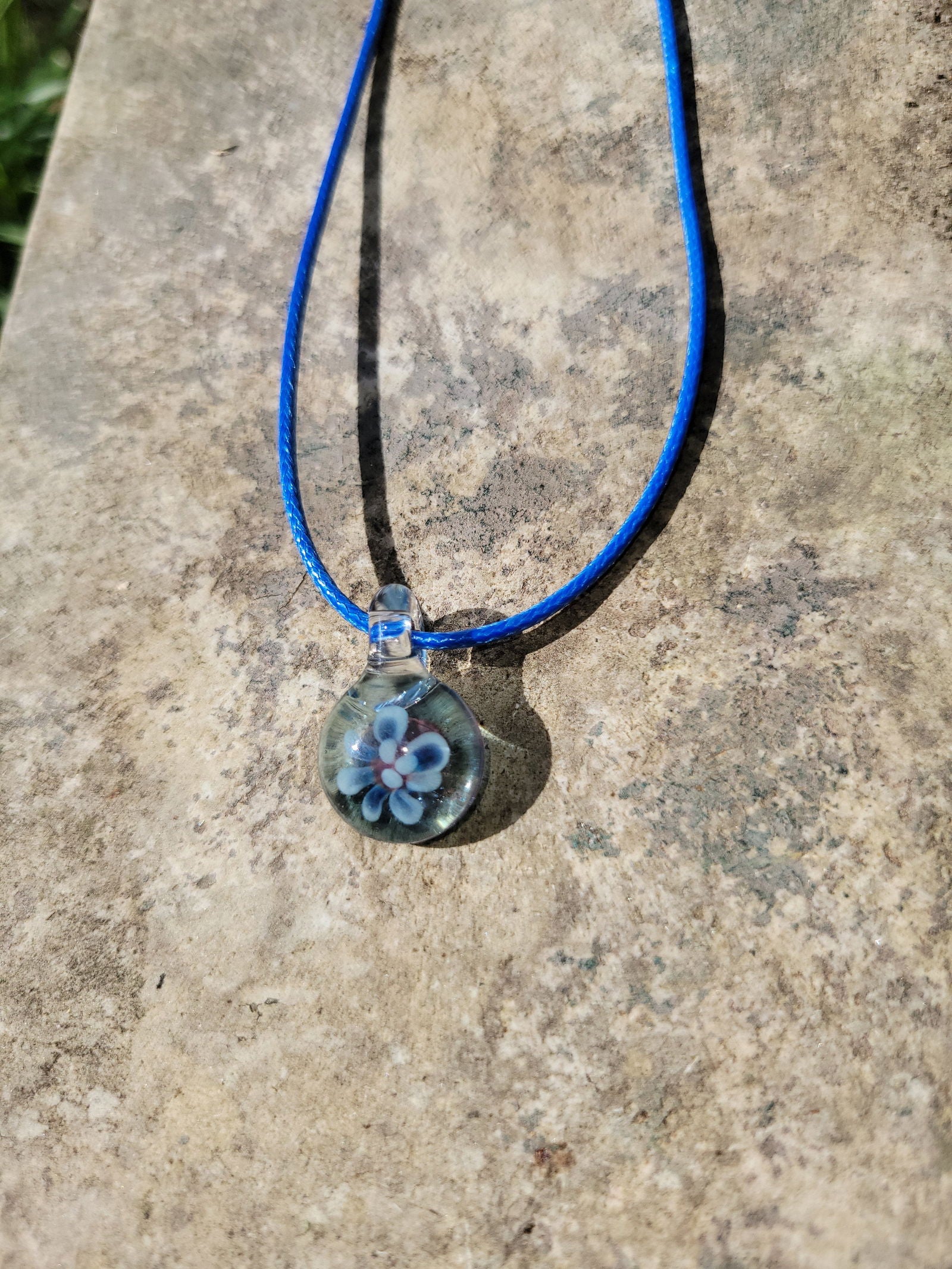 Glass Flower Implosion Jewelry - Handblown Glass - ALE Glass