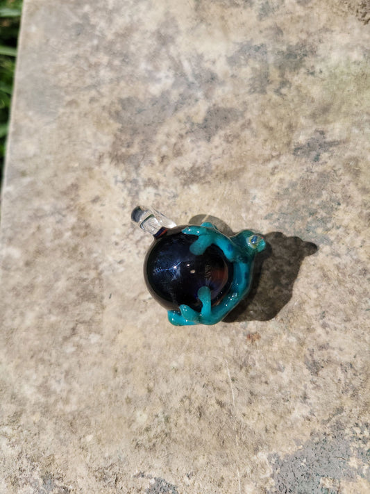 Glass Frog Necklace - Hand Blown Glass - ALE Glass