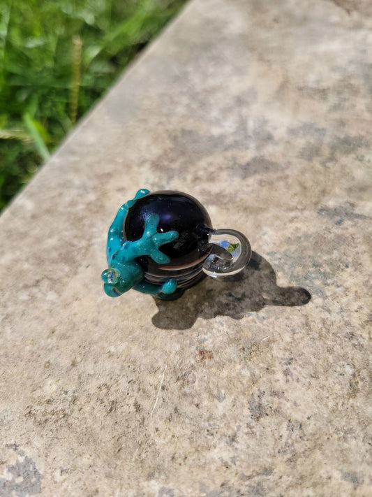 Glass Frog Necklace - Hand Blown Glass - ALE Glass