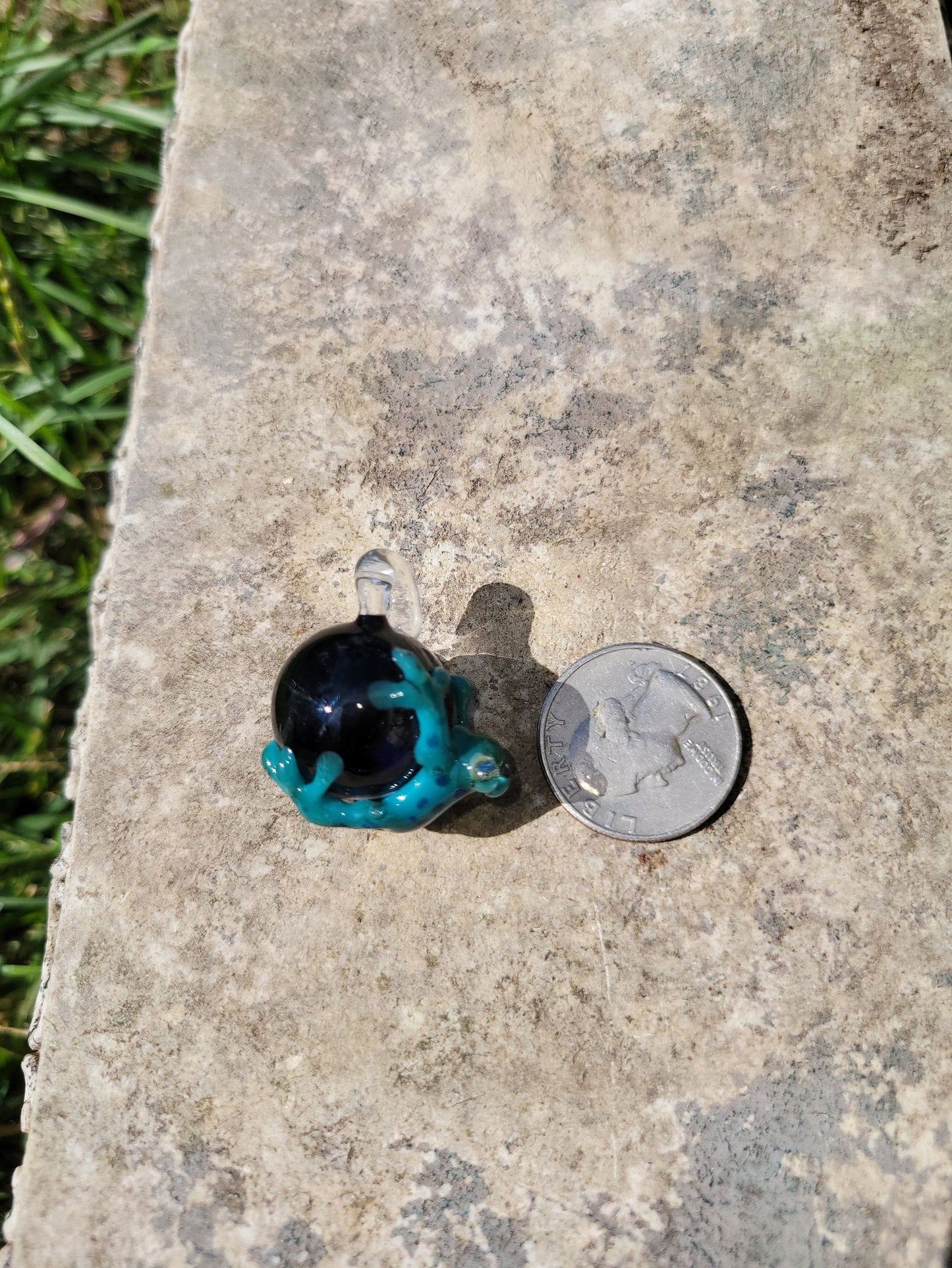 Glass Frog Necklace - Hand Blown Glass - ALE Glass