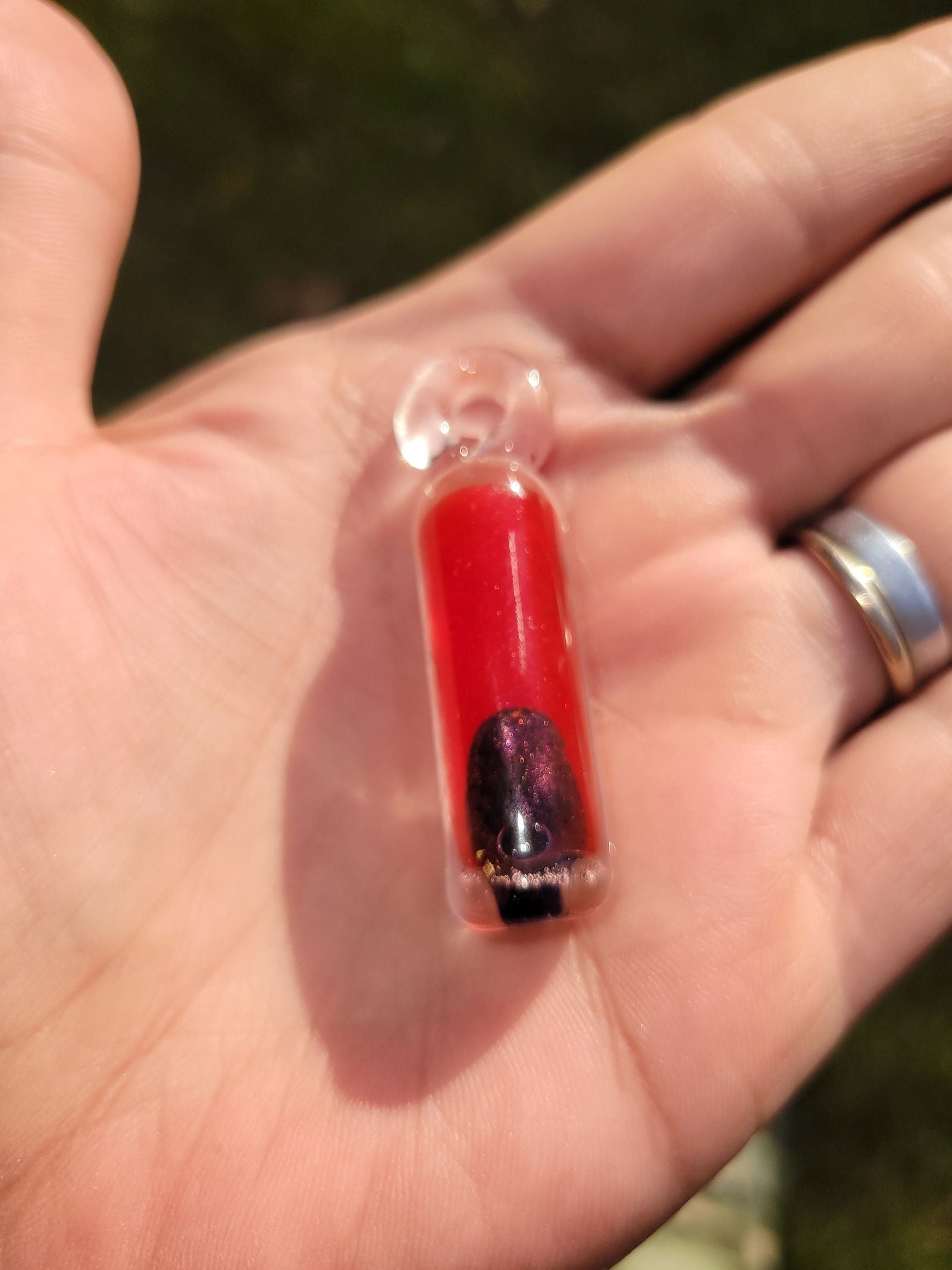 Liquid Filled Glass Lava Fidget Pendants - Handblown Glass - ALE Glass