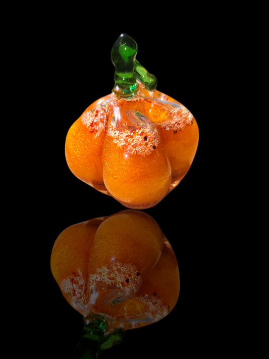 Glass Liquid Filled Pumpkin - Hand Blown Glass