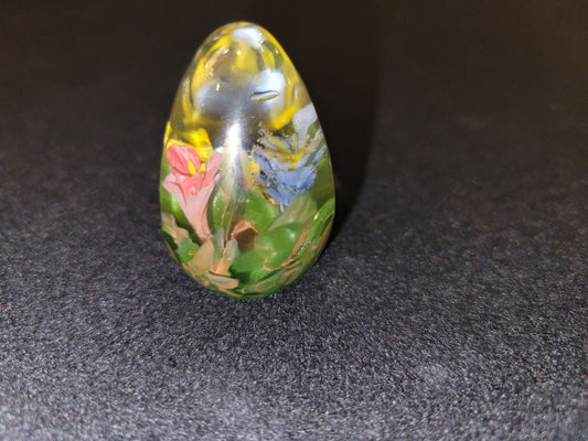 Surprise Three Flower Glass Egg - Handblown Glass - ALE Glass