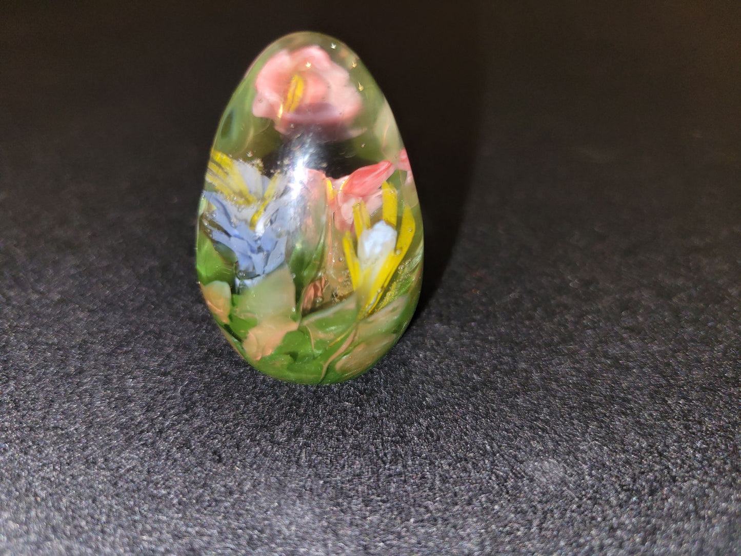 Surprise Three Flower Glass Egg - Handblown Glass - ALE Glass