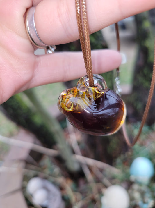 Liquid Filled Glass Syrup Jug Pendants - Handblown Glass