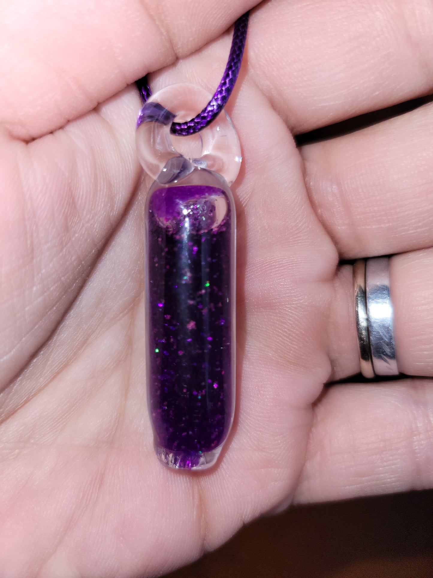 Liquid Filled Glass Fidget Pendants - Handblown Glass