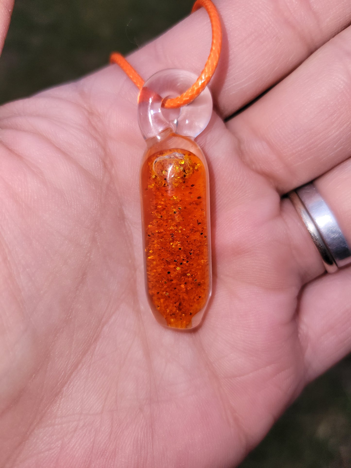 Liquid Filled Glass Fidget Pendants - Handblown Glass