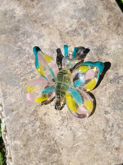 Glass Butterfly Suncatcher - Handblown Glass