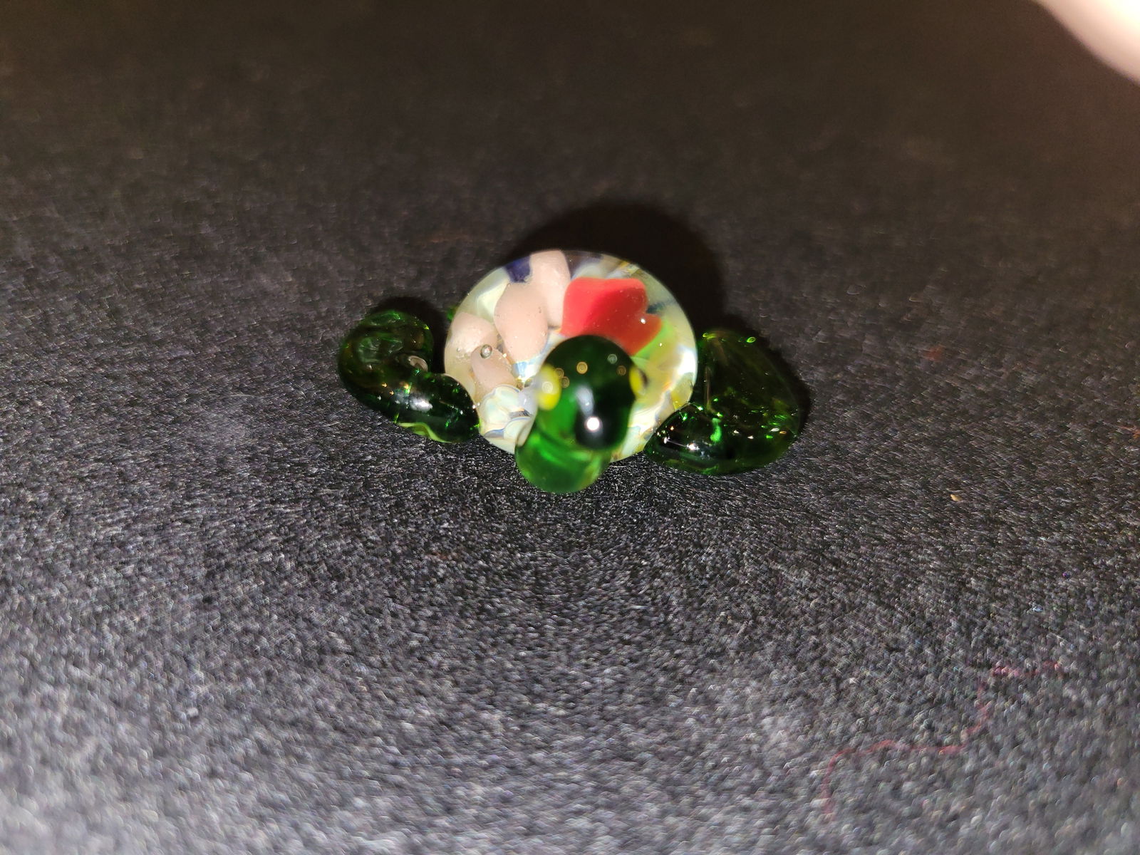 Glass Sea Turtle with Coral Implosion - Handblown Glass - ALE Glass