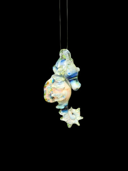Glass Seahorse Suncatcher - Handblown Glass