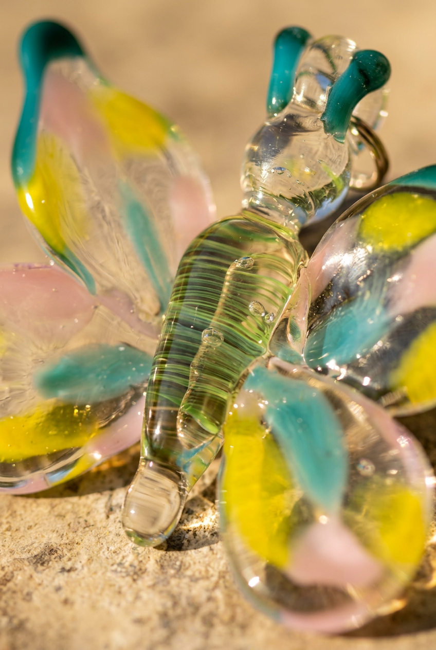 Glass Butterfly Suncatcher - Handblown Glass