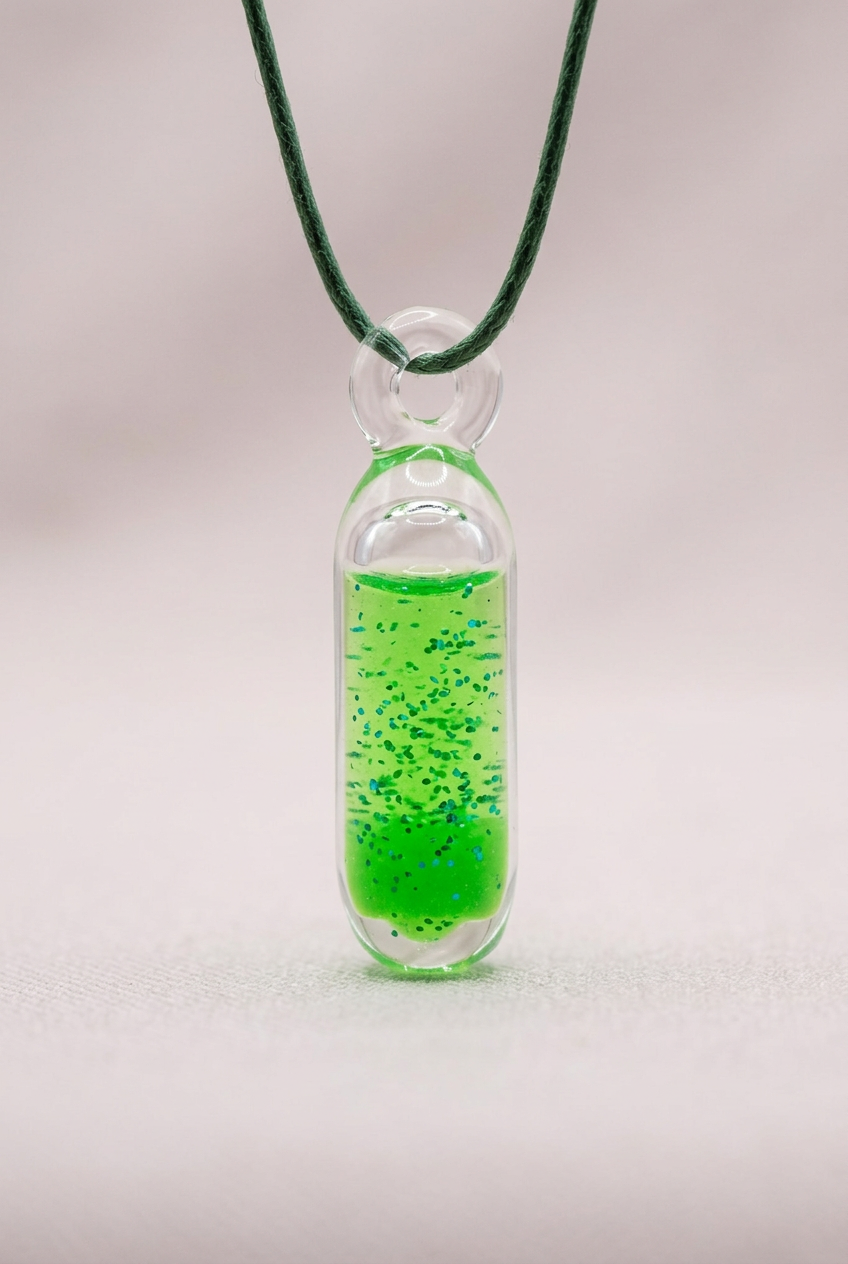 Liquid Filled Glass Fidget Pendants - Handblown Glass