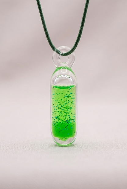 Liquid Filled Glass Fidget Pendants - Handblown Glass