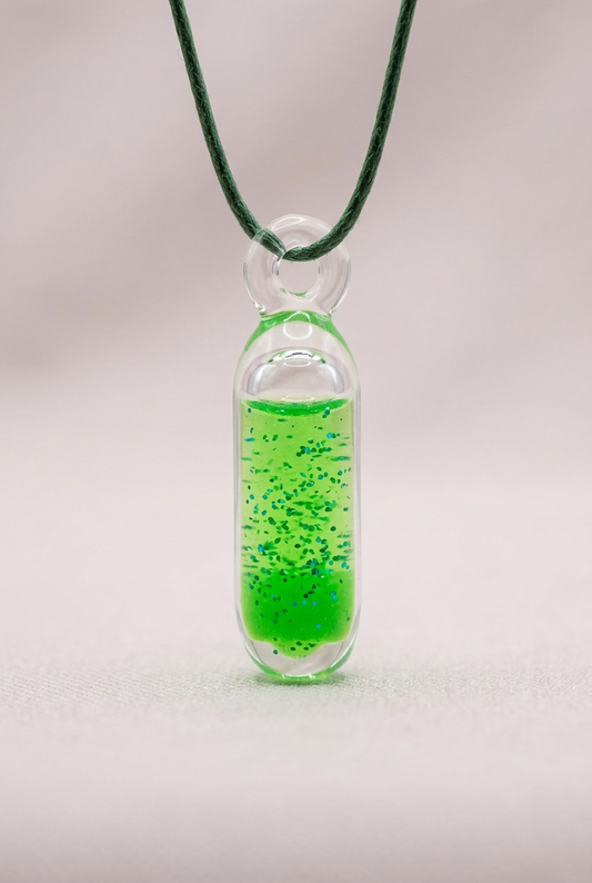 Liquid Filled Glass Fidget Pendants - Handblown Glass