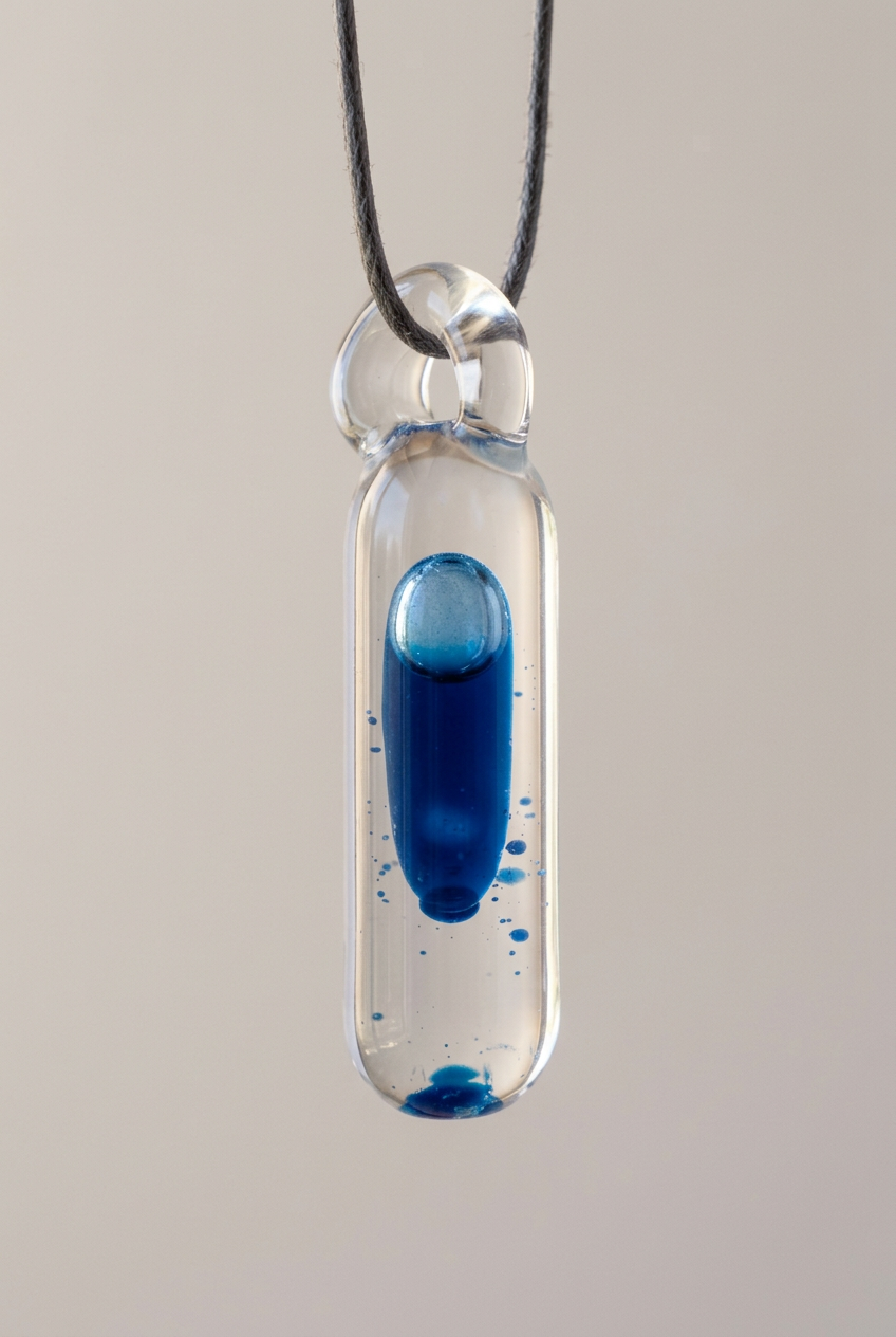 Liquid Filled Glass Lava Fidget Pendants - Handblown Glass