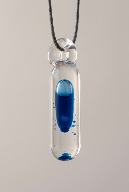 Liquid Filled Glass Lava Fidget Pendants - Handblown Glass